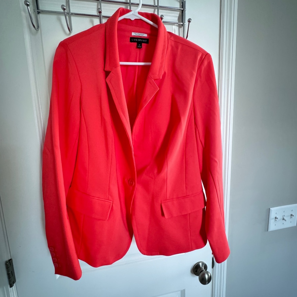Lane Bryant The Modernist Collection Orange Jacket, Size 16